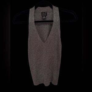 INC International Concepts Shimmering Metallic Top